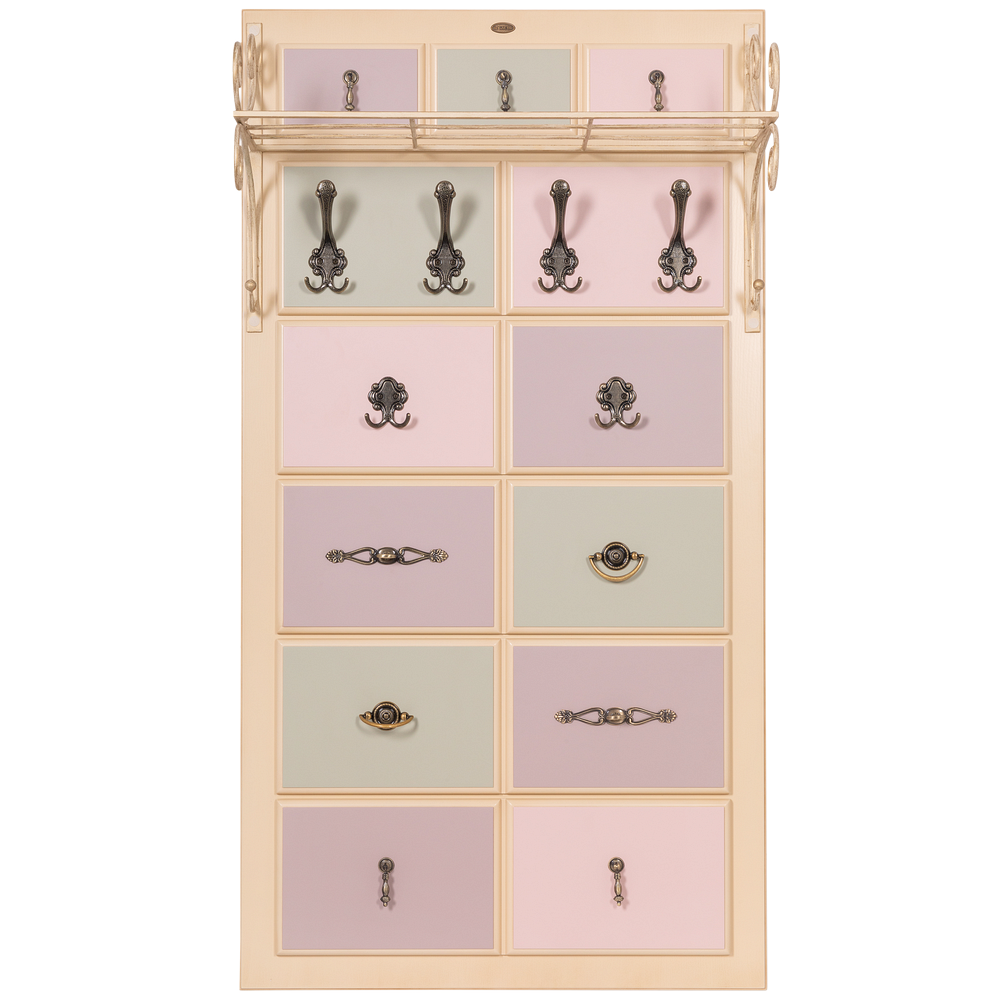 Вешалка настенная Пандора 3 Айвори Акварель