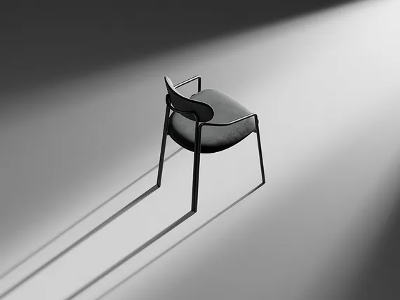 Стул Ror, Round, серый велюр