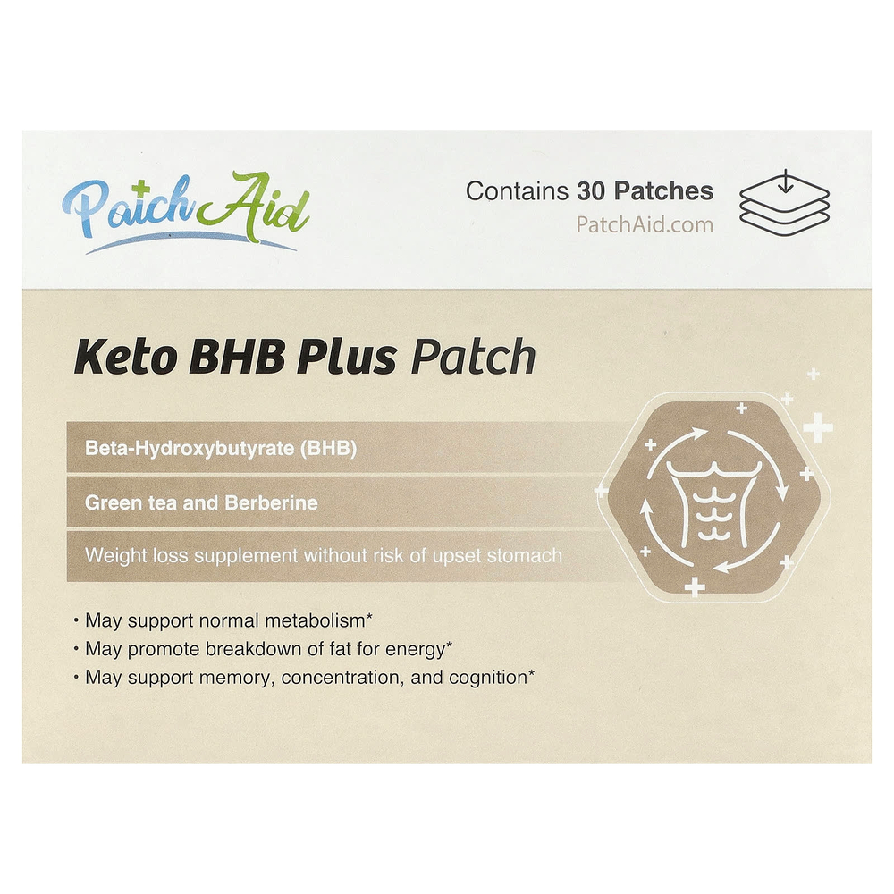 PatchAid, Keto BHB Plus, патч, 30 патчей