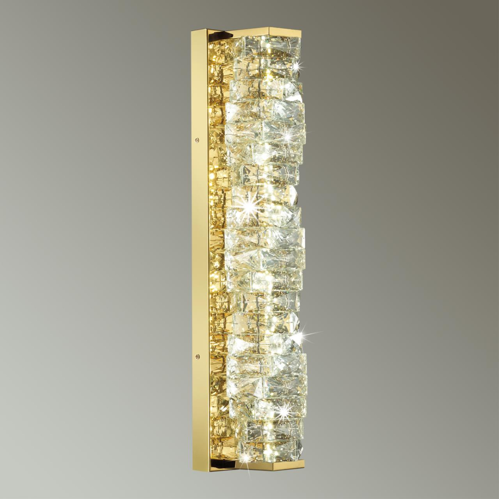 4999/15WL HALL ODL23 623 золотой/прозрачный/металл/хрусталь Бра LED 15W 4000K STRAZA