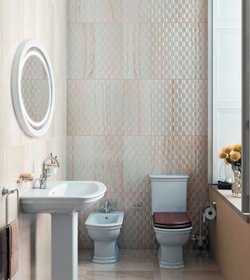 Унитаз-компакт Vitra SERENADA  с деревянным сидением и механизмом смыва Geberit