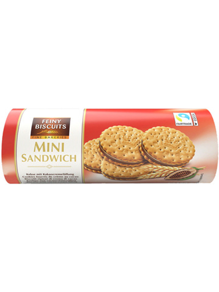 Мини-печенье-сэндвич Feiny Biscuits с начинкой из какао-крема 180 г