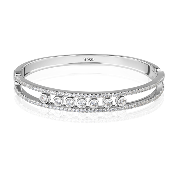 Браслет каркасный с цирконами