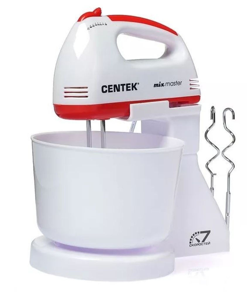 Миксер Centek CT-1113 белый/красный