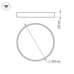 Светильник SP-TOR-PILL-PRISM-R800-94W Warm3000 (WH, 100 deg, 230V) (Arlight, IP20 Металл, 3 года) 022132(4)