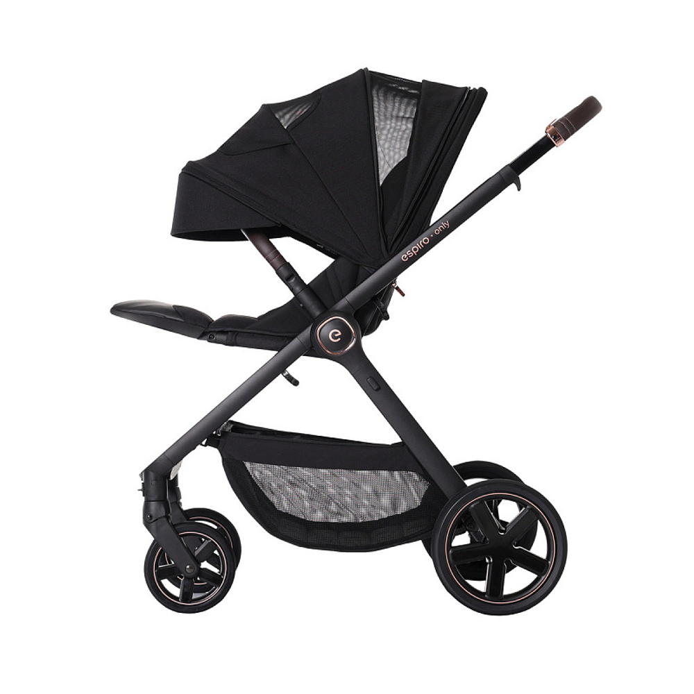 Детская коляска 3 в 1 Espiro Only 2025 и автокресло Pi Black 410 stylish black/Чёрный (Black 110)