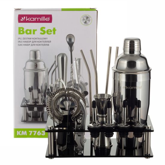 Набор бармена 16 предметов Kamille KM 7763 для приготовления коктейлей