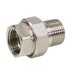 Соединитель латунь никель американка Ду 20 (3/4") прямой ВР/НР VALFEX VF.340.N.034