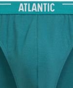 Мужские трусы слипы спорт Atlantic, набор 5 шт., хлопок, морская волна + бирюзово-зелёные + чёрные + серые меланж + тёмно-голубые, 5SMP-004