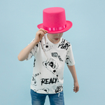 Шляпа, Цилиндр, фетр, Ярко-розовый, 56-58 разм.