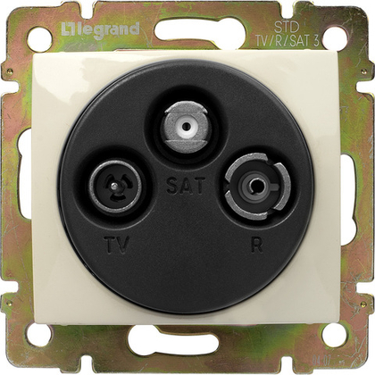 Розетка TV-FM-SAT "звезда" - слоновая кость Valena Classic LEGRAND