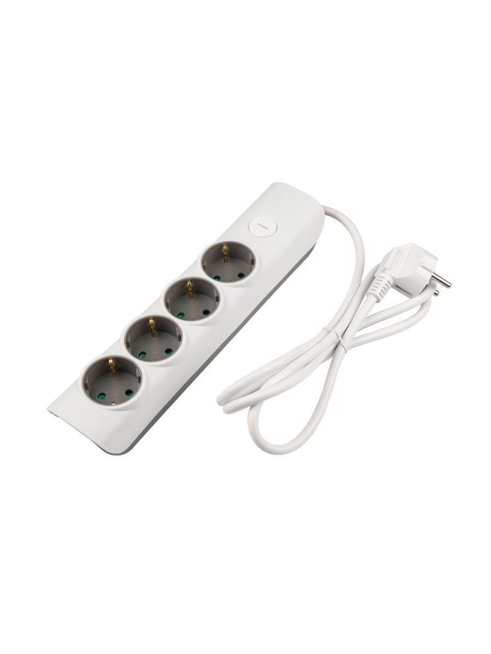 Удлинитель 4х5м с заземл. с выкл. бел. ET-04-500W (4х5.0) JAZZway 5051836