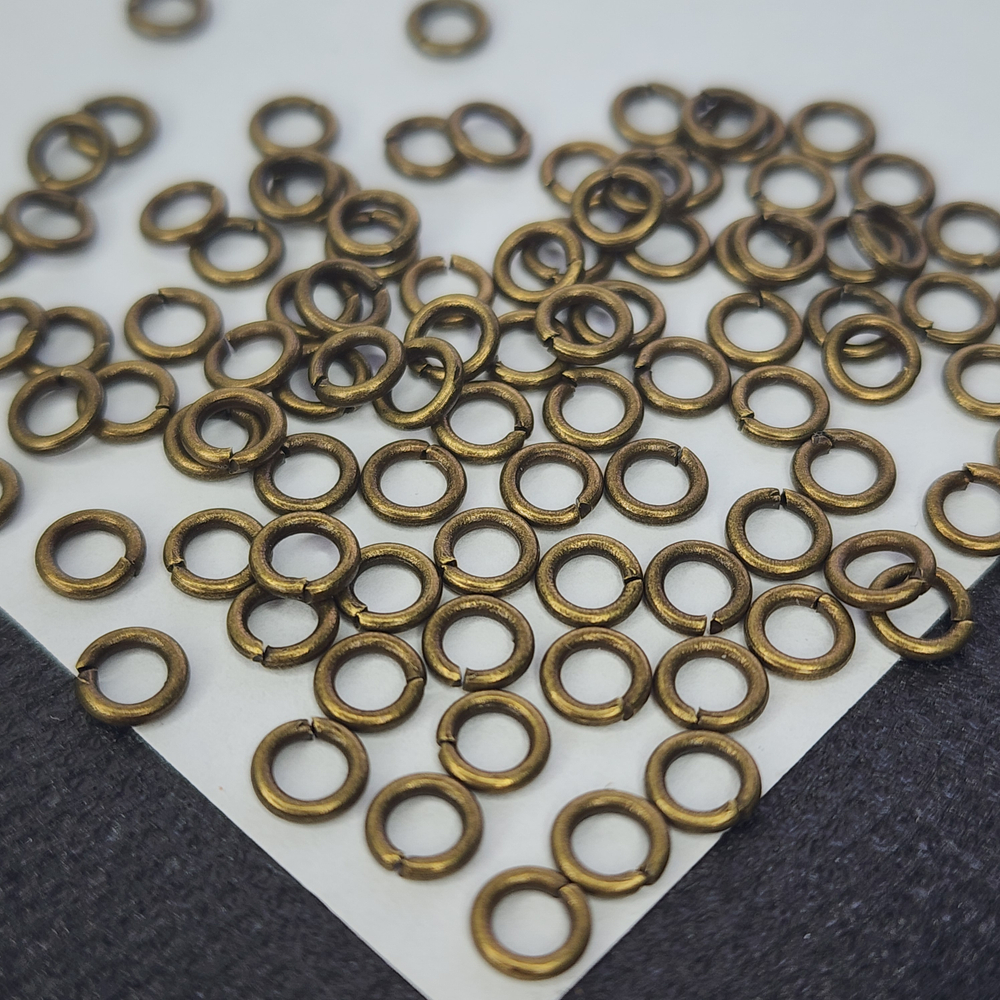Колечки соединительные, 5×1мм, бижутерный сплав, цвет бронза, крепкие, хороший срез