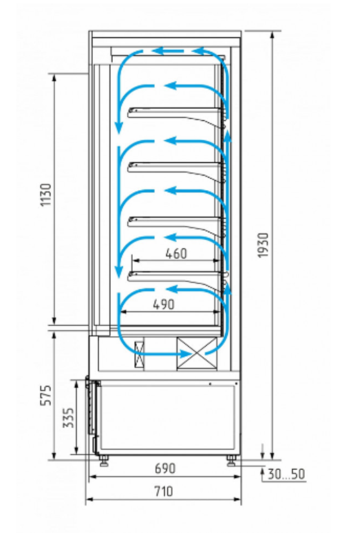 Холодильная горка Carboma CUBE LIGHT FC 20-07 VM 1,0-1 X0