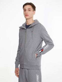 Мужская теннисная кофта Tommy Hilfiger Essentials FZ Hoody - серый