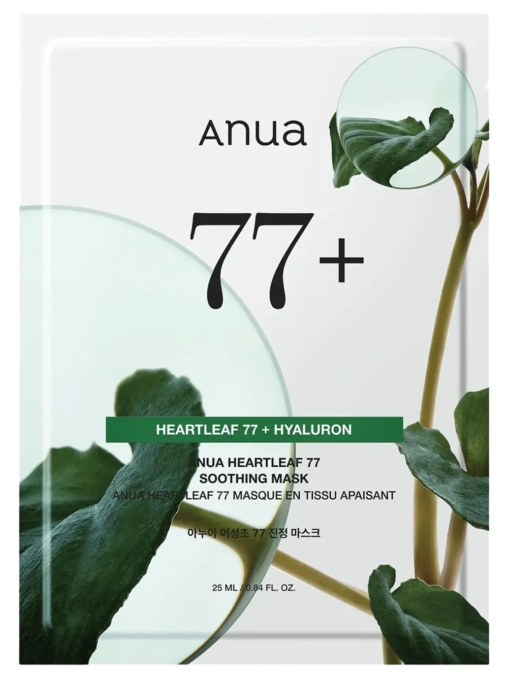 Anua Успокаивающая тканевая маска на основе экстракта хауттюйнии Heartleaf 77% Soothing Sheet Mask 25 мл