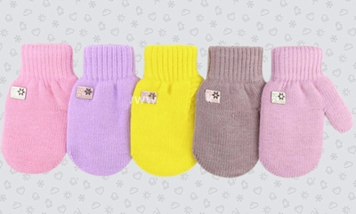 Варежки дет. ТМ-399д р.15(78) в ассорт. (Теплыши), 1 шт.