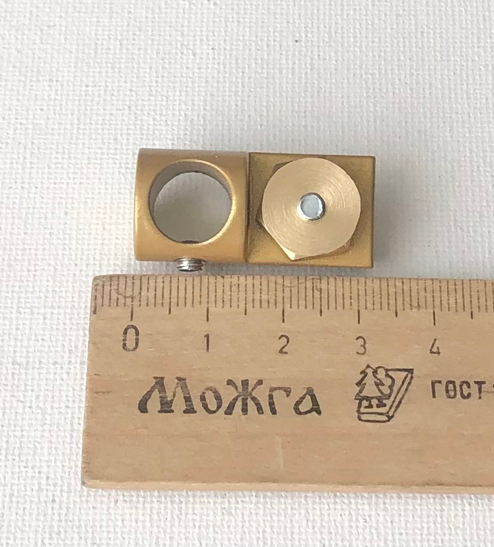 Кронштейн "Симпл декор" для крепления профиля на ножку кронштейнов d16, 20, 25, цвет золото матовое