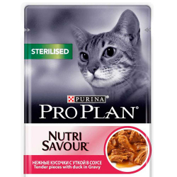 Pro Plan Sterilised Duck 85 г - консервы (пауч) для кошек кастрированных (утка)