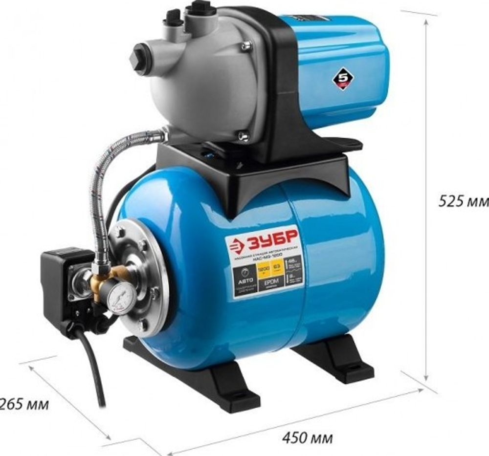 Установка для водоснабжения ЗУБР НАС-М3-1200