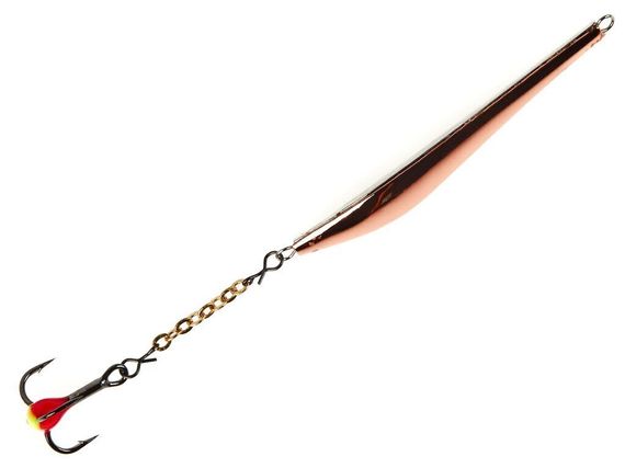 Блесна вертикальная зимняя Lucky John DOUBLE BLADE с цепочкой и тройником 45 мм CS блистер