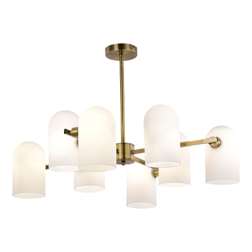 SLE1047-302-08 Светильник потолочный Бронза/Молочно-белый E14 8*40W NOBILIA