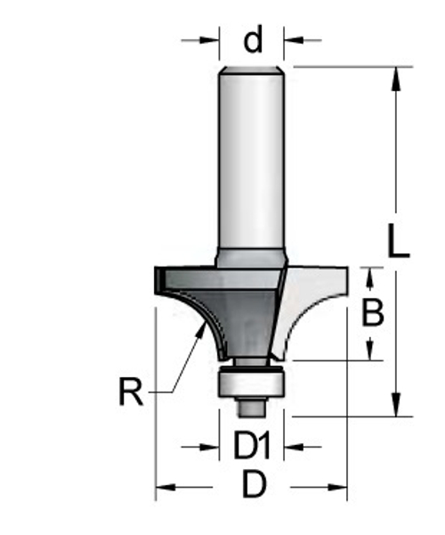 Фреза радиусная R6,3 D25,4 B11 подшипник хвостовик 12_S RW06002
