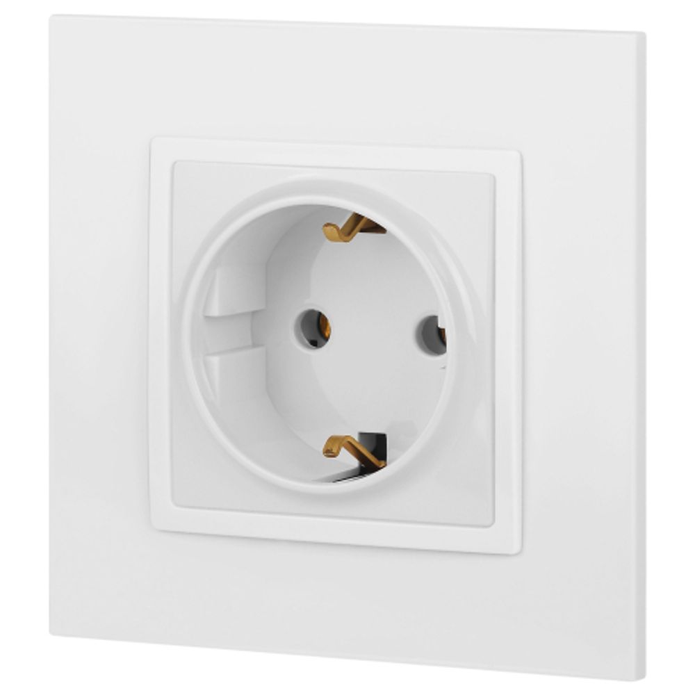 14-2101-01 ЭРА Розетка 2P+E Schuko, 16A-250В, IP20, Эра Elegance, белый