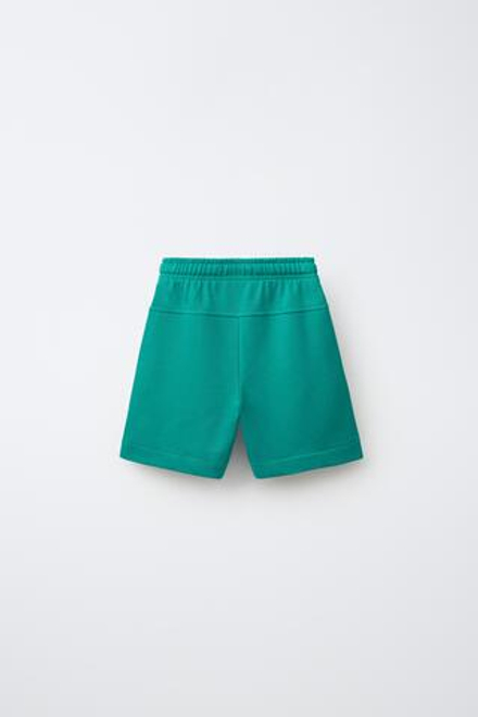 ZARA ОДНОТОННЫЕ ШОРТЫ, ЗЕЛЕНЫЙ