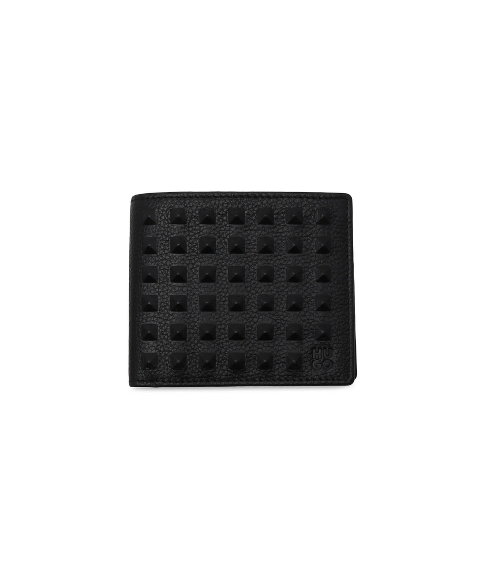 Кожаный кошелек Elliott studs_8 cc HUGO - черный(50512950)