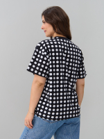 Футболка Фк-193/черный-крупныйгорох