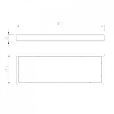 Полка стеклянная ABBER Westen AA1759G золото матовое