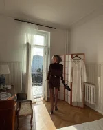 Блузка Satisfaction, Коричневая