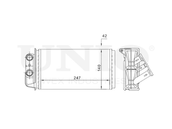 Радиатор отопителя UNIO RAD-20017