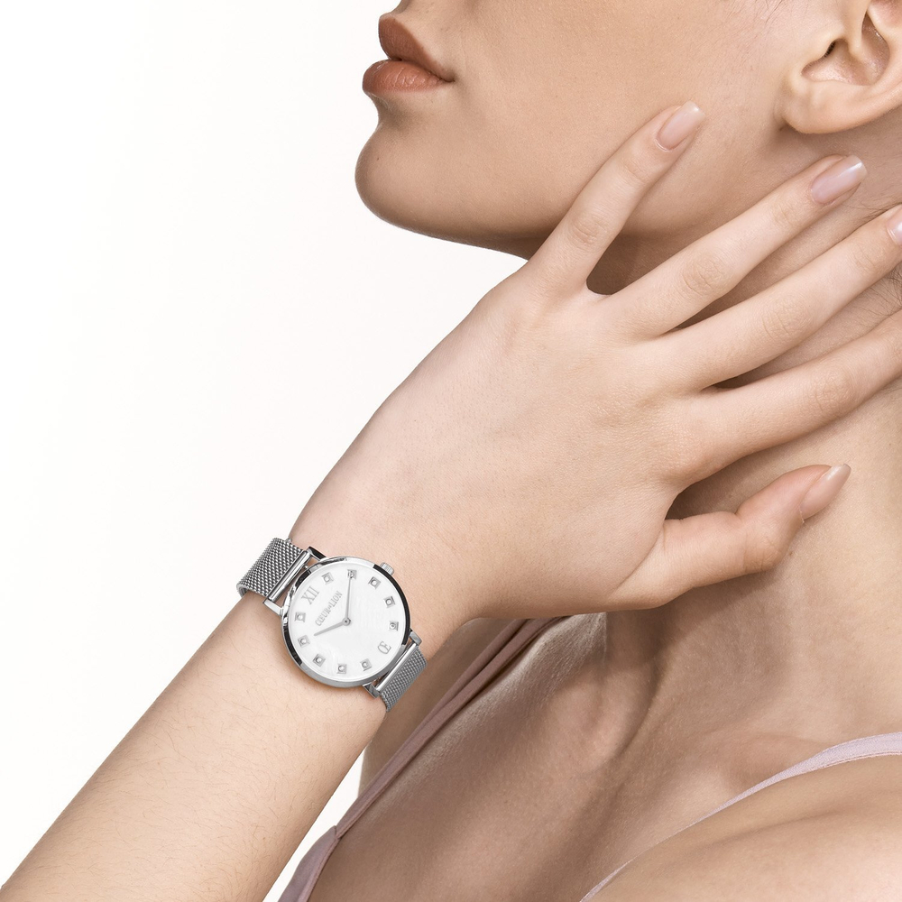 Комплект Coeur de Lion часы и браслет Asymmetry White-Silver 7610/53-1725 цвет серебряный, белый