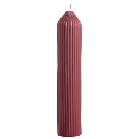 Свеча декоративная бордового цвета Edge 25,5 см