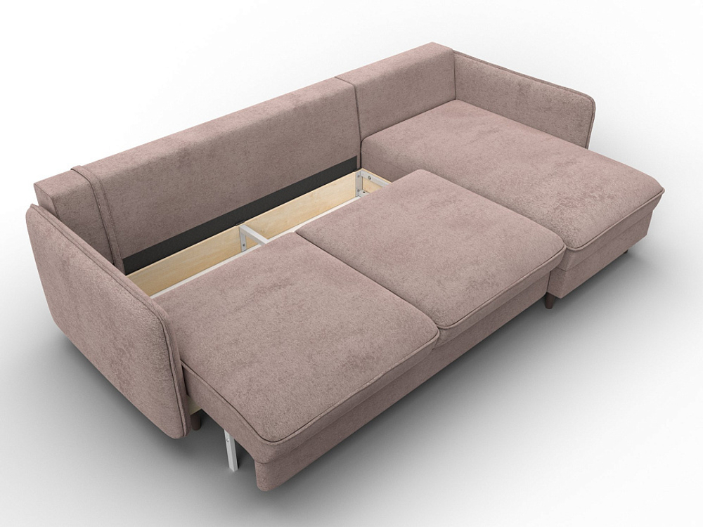 Диван угловой Лига-064 НПБ угол универсальный ВЕЛЮР TOWER 05 бежевый