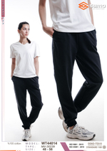 44014 Брюки женские с карманами футер 2-х нитка черный (56)