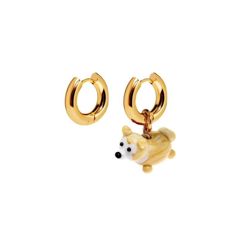 Серьги Мой Любимый Пушистик – Золото, Собака