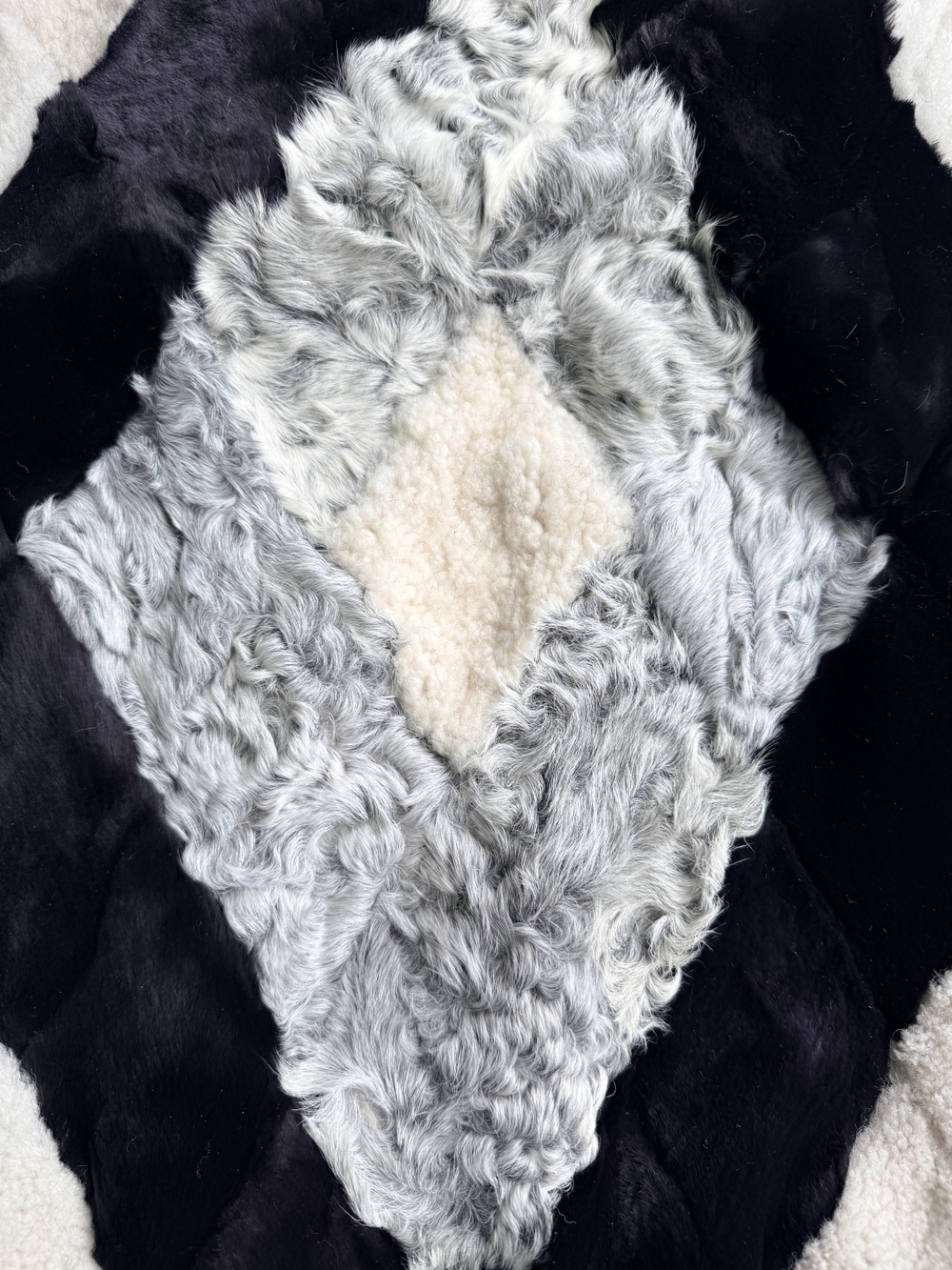 Покрывало меховое ковер из шкуры овчины