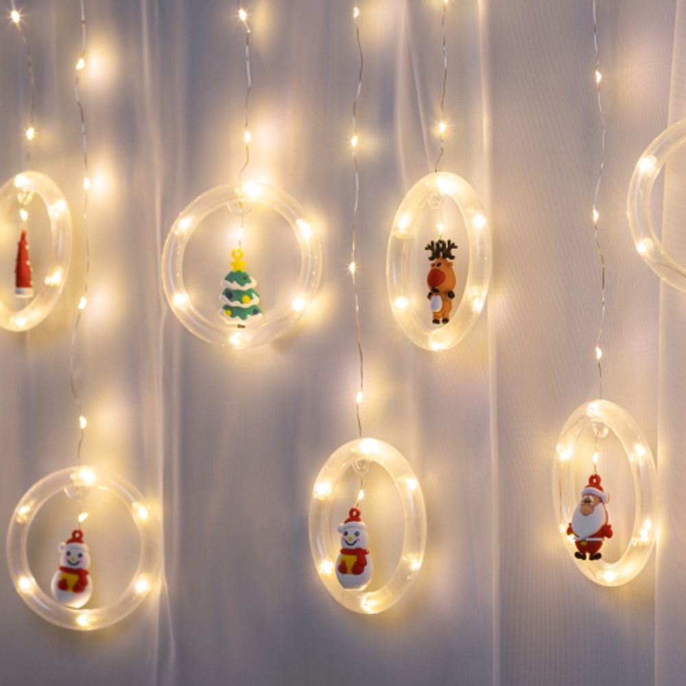 Светодиодная новогодняя гирлянда ЭРА ENING-MG занавес Волшебство теплый свет 2,7*0,5 м 120 led IP20