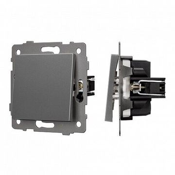 Механизм выключателя одноклавишный перекрестный 049877 серый SWT-MKX1-PL-GR-V (250V, 10A)Arlight