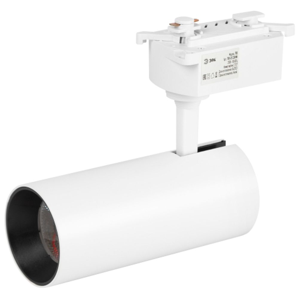 Трековый светильник однофазный ЭРА TR5-2040 WH светодиодный 20Вт 4000К белый | Однофазные светильники LED