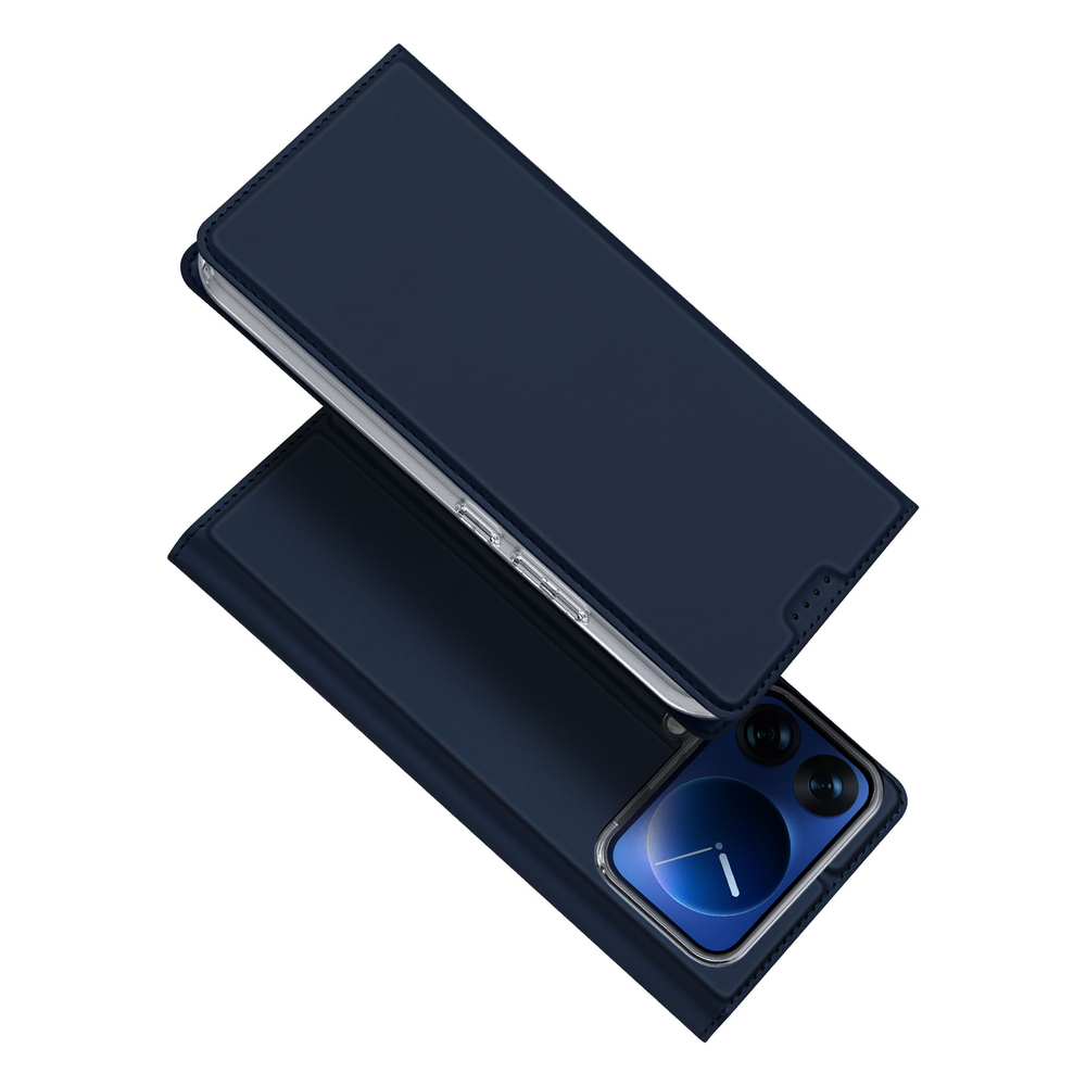 Чехол книжка из PU кожи синего цвета для Xiaomi 17 Pro Max, серия Skin Pro Series от Dux Ducis