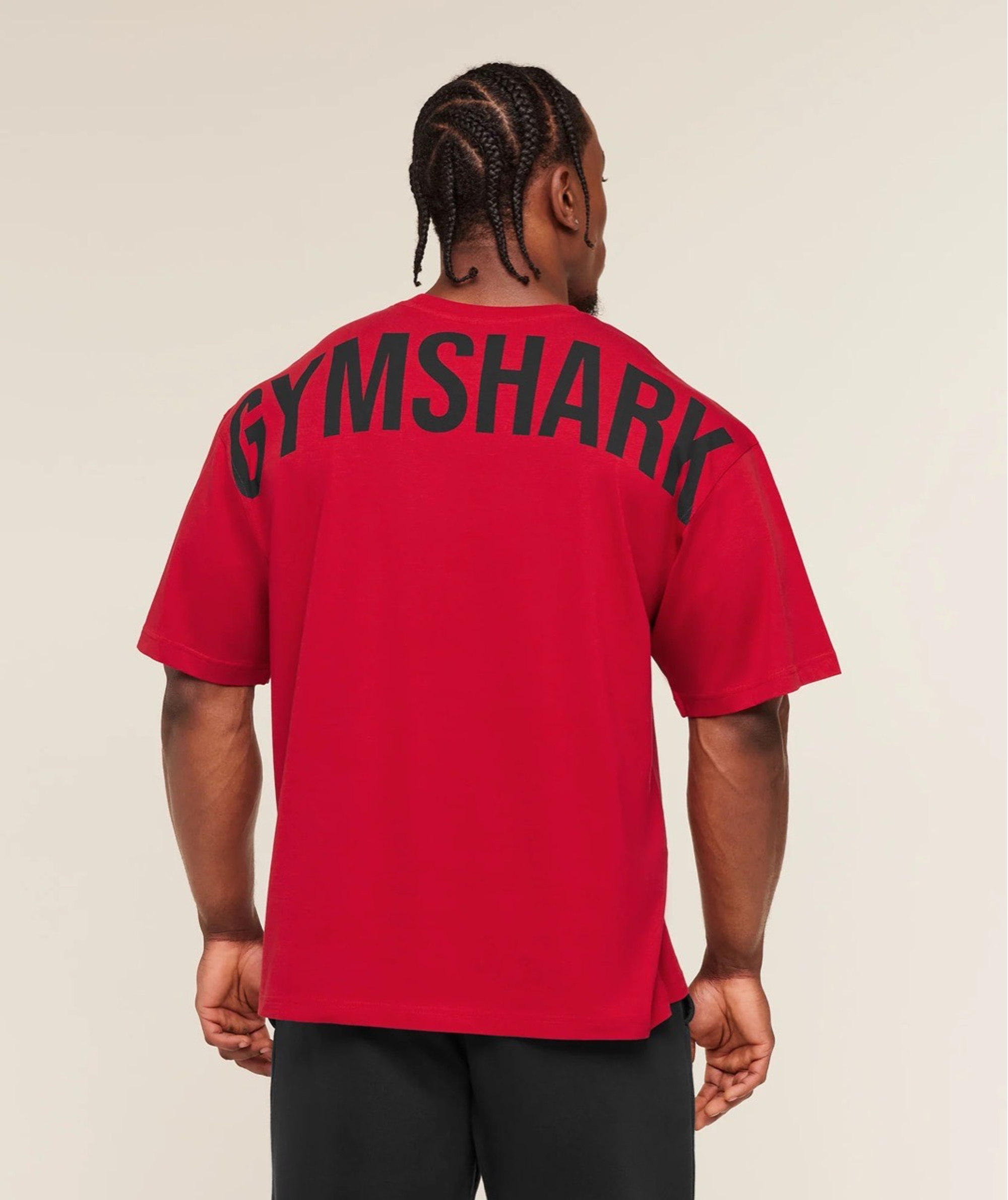 Футболка GYMSHARK Power T-Shirt Red/Black