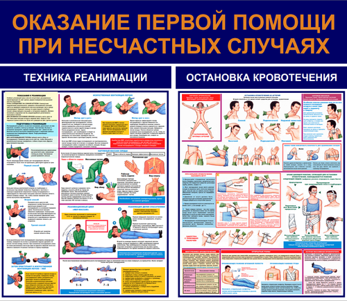 Информационный стенд "Оказание первой помощи при несчастных случаях"
