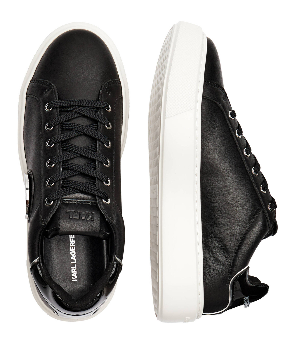 Кожаные кроссовки maxi kup Karl Lagerfeld - черный(KL62212)