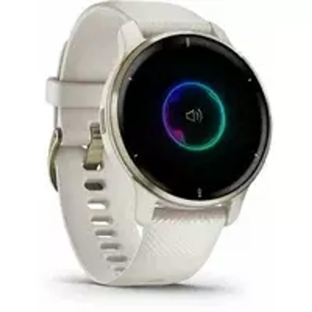 Смарт-часы Garmin Venu 2 Plus Wi-Fi, золотистый/белый