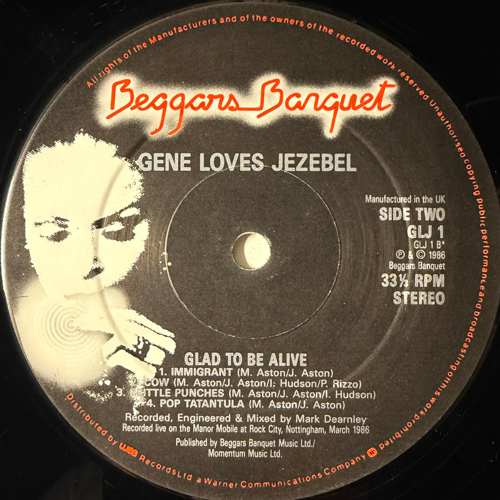 Gene Loves Jezebel ‎– Glad To Be Alive (Англия 1986г.) Т