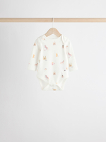 Боди с длинным рукавом для малышей Next N95-305, 5 шт., Белый, Розовый, Салатовый